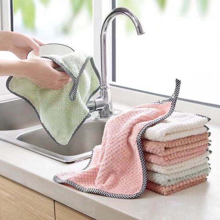 12PCS SET. Absorbent Microfiber Kitchen Hangable Dish Cloth Cleaning