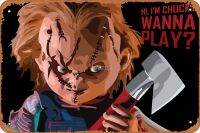 Yzixulet โปสเตอร์ Chucky วินเทจ8 X 12 ป้ายดีบุกโลหะการตกแต่งถ้ำมนุษย์ตลก