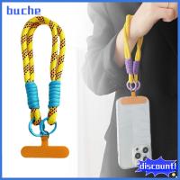 BUCHE ไนลอนทำจากไนลอน สายคล้องโทรศัพท์ พวงกุญแจแบบห้อย สีลูกอมสี เชือกสำหรับแขวน แบบพกพาได้ เชือกป้องกันการสูญหาย อุปกรณ์เสริมโทรศัพท์