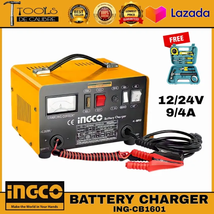 Ingco 12a Battery Charger Ing Cb1601 W Free Toolset Lazada Ph