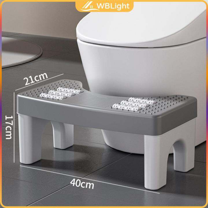 WBLight Toilet Stool Anti Slip Toilet Step Stool Footrest Bathroom