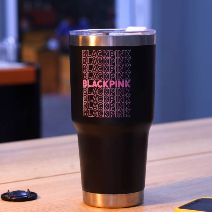 แก้ว-black-pink-สกรีนblack-pink-ชมพู-exclusive-ชาวblinkห้ามพลาด-ขนาด-30-ออนซ์แถมหลอดในตัว