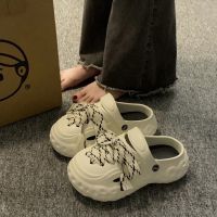 ✎○ Money outside the hole hole shoes to wear in the summer of cool outdoor wear take EVA slippers men slippers female thick bottom towing ms market trend