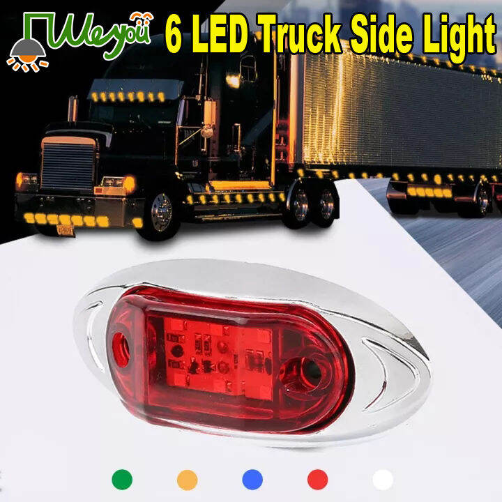 Meyou 6 LED Truck Side Light Waterproof Tail Lights Caravan Show Width