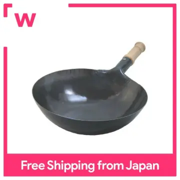 Yamada Hammered Iron Round Bottom Wok (1.6mm Thickness