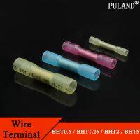 10/100Pcs Heat Shrinkable Cable Terminal Tube BHT0.5 BHT1.25 BHT2 BHT5 AWG22-10 Waterproof Butt Crimp Copper Insulated Connector