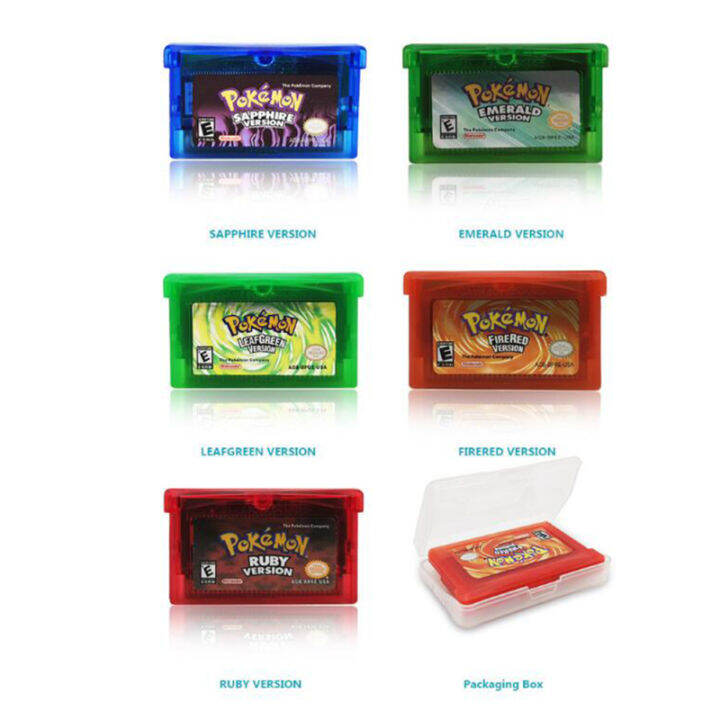 Pokemon Series NDSL GB GBC GBM GBA SP Video Game Cartridge Console