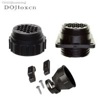 ♀✁ 1 Set 24 Pin TE Original Product Wiring Male Female Plug Black With Flange Connector or Tail Clamp 206837 1 206838 1 206138 8