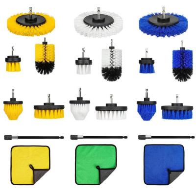 Cleaning Drill Brush Set 7 Pieces Power Scrubber Cleaning Brush Bristle Power Scrubber Brush Set for Cleaning Car Boat Seat Carpet methodical