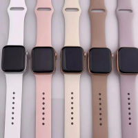 สายซิลิโคนสำหรับ Apple Watch Band 45mm 44mm 40mm 41mm 42mm 38mm 49mm 44 45 Mm สร้อยข้อมือ Iwatch Series 8 7 Se 3 4 5 6 Ultra Band-Yeors