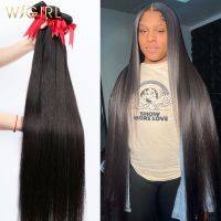 Wigirl 30 40 Inch Brazilian Bone Straight Human Hair Bundles 3 4 Bundles Deal Hair Extension Weave For Black Woman Tissage Remy Wig  Hair Extensions