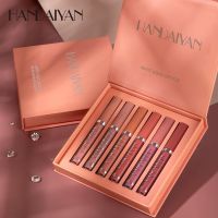 HANDAIYAN 6 Colors/box Matte Liquid Lipstick Set Professional Lips Makeup Kit Nude Lip Gloss Waterproof Cosmetics Glosses Cables Converters