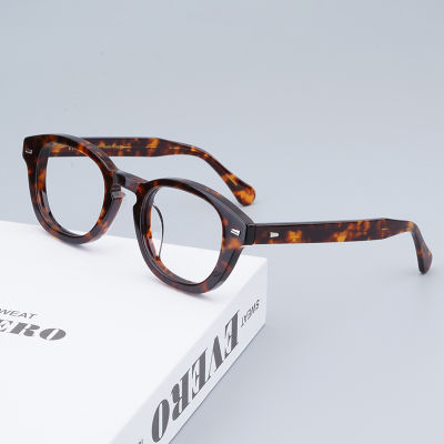 7285แบรนด์ญี่ปุ่น Acetate Original 341กรอบแว่นตาผู้ชายคลาสสิกแว่นตาผู้หญิงรูปไข่เต่าแว่นตา