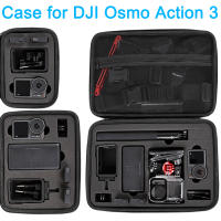 กระเป๋าสำหรับ DJI Osmo Action 3กล้องเปลือกแข็งถุงเก็บสำหรับ DJI Action 3กล้อง S Elfie ติดแบตเตอรี่กรณีอุปกรณ์เสริม