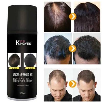 ผงปิดผมบาง ปิดผมขาว Kingyes Instant Hair Thickener Spray 130ml สี Dark Brown สเปรย์ปิดผมบาง สเปรย์ผมไฟเบอร์ ที่ปิดผมบาง แก้ปัญหาหัวล้าน