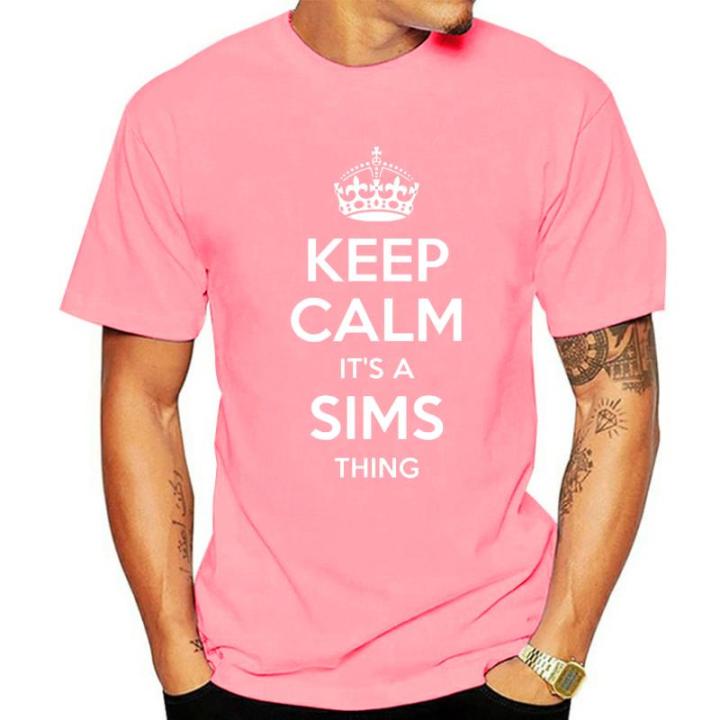 sims-surname-funny-family-tree-birthday-reunion-gift-idea-t-shirt-tops-shirts-dominant-custom-cotton-men-t-shirt-custom