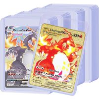 Pokemon Transparent Card Sleeves Playing Game Album Pokémon Map Collectors Alone protection Holder Folder Loaded List toys