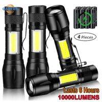 4PCS Portable Rechargeable Zoom LED Flashlight XP Flash Light Torch Lantern 3 Lighting Modes Camping Light Mini Led flashlights Rechargeable  Flashlig