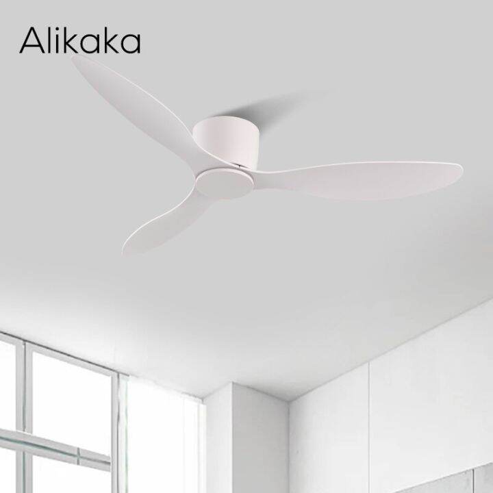 Height 17Cm Modern Low Profile Ceiling Fan Without Lights Dc Ceiling
