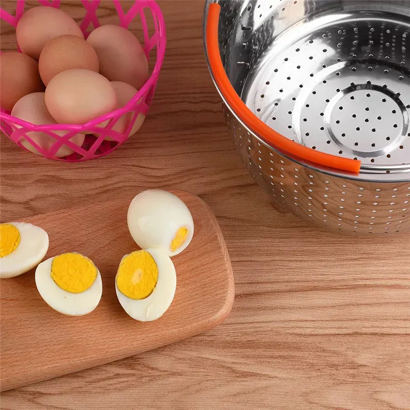 Stainless Steel 304 Steamer Basket With Silicone Feet for Pressure