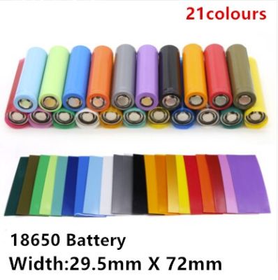 21colours 18650 Battery Film Tape PVC Heat Shrink Tube Precut Shrinkable Sleeve Tubing Protect Pipe Cover for Batteries Wrap Cable Management