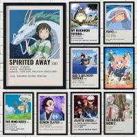 ┇✇◊ ญี่ปุ่นอะนิเมะ Spirited Away SPY×FAMILY Demon Slayer My Hero Academia Nordic พิมพ์ Wall art HD โปสเตอร์ภาพวาดผ้าใบ