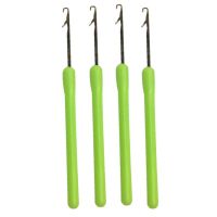 4Pcs Five-sided Crochet Knitting Hook Needles Template Bending Shape Plastic Handle Steel Crochet Knitting DIY Kit Sewing Tools