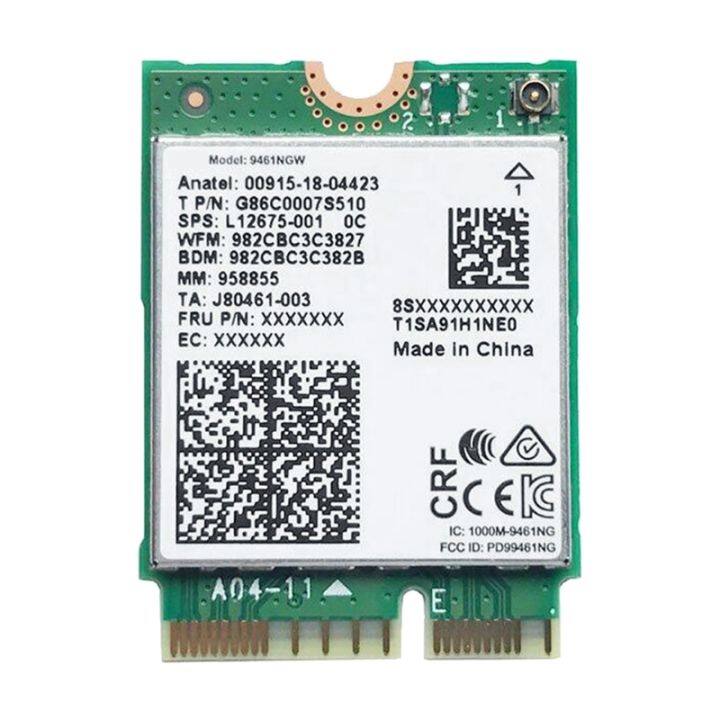 wireless-adapter-green-wifi-card-pcb-wifi-card-for-intel-9461ngw-wifi-card-ac-9461-2-4g-5g-dual-band-802-11ac-m2-key-e-cnvi-bluetooth-5-0