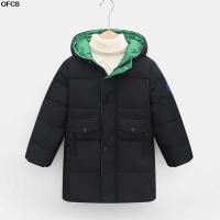 2021 Winter Jacket Children Thick Padded Coat New Mid-Length Boys &amp; Girls Parkas Coat Korean Style Hooded Stand Collar Clothes