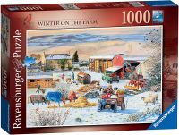 จิ๊กซอว์ Ravensburger - Winter on the fram  1000 piece  (ของแท้  มีสินค้าพร้อมส่ง)