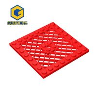 Gobricks 10PCS Plate Modified 8 x 8 with Grille compatible with 4151 childrens toys Assembles Building Blocks Toy Brick Parts