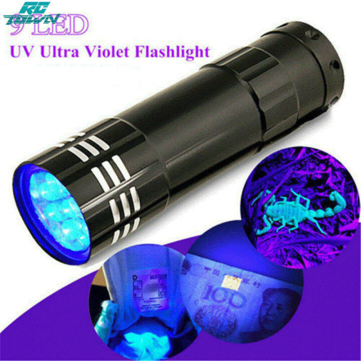 2023new9-uv-led-อัลตราไวโอเลตไฟฉายฟลูออเรสเซนต์อเนกประสงค์ขนาดเล็กน้ำหนักเบาพกพาสะดวกกลางแจ้งกันน้ำได้โคมไฟฉุกเฉิน