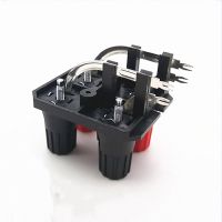 ❈ↂ™ Red Black Bent Feet 4-Position Audio Sound Terminal Connector Banana Plug WP4-10A Speaker Amplifier Binding Post Terminal Socket