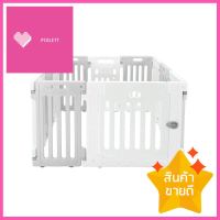 คอกกั้นสุนัขเพ็ทโฮม HOSTAIL ไซซ์ S สีเทา/ขาวPET PLAYPEN HOSTAIL SIZE S GREY/WHITE **สอบถามเพิ่มเติมได้จ้า**