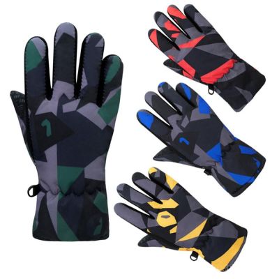 8 13 Years Winter Snowboard Children Cycling Ski Gloves Non slip Waterproof Fleece Warm Snow Gloves Thicken Warm Kids Mitten