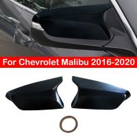 แผ่นปิดกระจกมองหลังรถยนต์สำหรับ Chevrolet Malibu 2016-2020สติกเกอร์หมวกแก๊ปมีปีกติดประตูด้านนอกด้านหลังขอบวิวเคสคาร์บอนไฟเบอร์