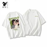 ☬♦✳ Cant afford to 100 ball American retro t-shirts printed short sleeve female summer loose han edition of the wind