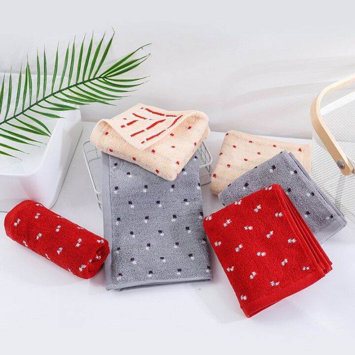 1pc-34x76cm-british-fashion-polka-dot-striped-cotton-thicken-bathroom-adult-hand-towel-soft-absorbent