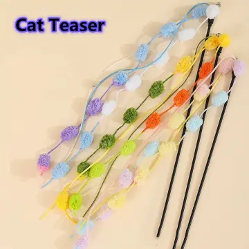 Cat Teaser Wands, Retractable Fishing Pole Wand Cat Teaser Stick