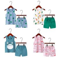 Childrens Pajamas Set Cartoon Totoro Kids Sleepwear Baby Boys Clothes Sleep Suit Cotton Pyjamas Infant Nightwear For Girls
