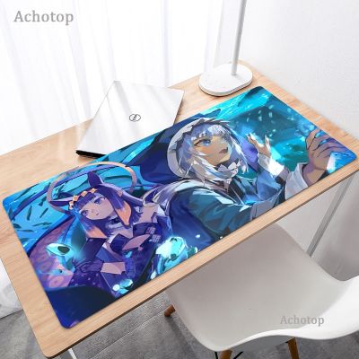 【CW】 Gawr Gura Hololive Anime Gaming Mouse Pad PC Gamer Mousepad Game 80X30 Mouse Pad Cartoon Mouse Pad Office Keyboards Desk Mat Pad