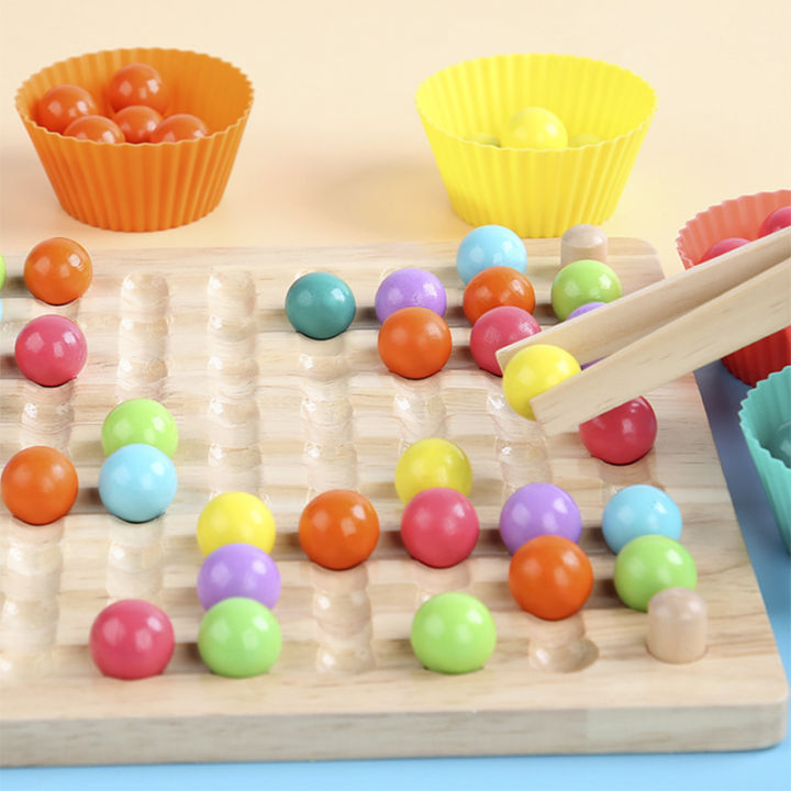 diy-elimination-bead-clip-bead-fine-motor-training-board-game-wooden-montessori-color-classification-stacked-educational-toys