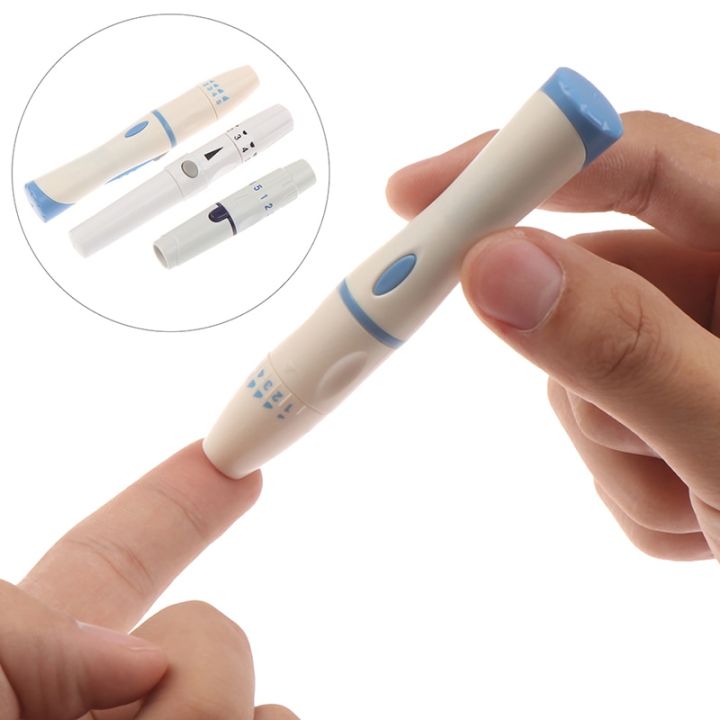 in-demand-1pcs-ปากกา-lancet-เครื่องวัดน้ำตาลในเลือดสำหรับผู้ป่วยโรคเบาหวานเลือดรวบรวม5ปรับความลึก-blood-sampling-กลูโคสปากกาทดสอบ