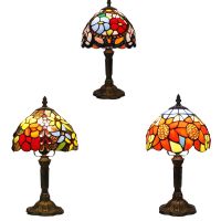 【YD】 Table Lamp Color Glass Resin Base Bedroom Dining Room Desk