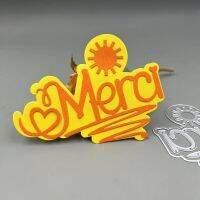 French Merci Metal Cutting Dies Scrapbook Embossing Craft Die Cut Album Cover Paper Cards Making Tool Blade Punch Stencils