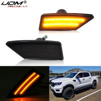 2pcs 12V Front Bumper Side Marker Lights Lamp Assembly for 2019-2021 Ford Ranger LED Lamp Sequential Turn Indicator Blinker Lamp