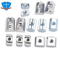 20Pcs M3 M4 M5 M6 M8 EU 20/30/40/45 Hammer Head T Nut Slide Square Shrapnel Steel Ball Nuts Aluminum Extrusion Profile Fasteners Nails  Screws Fastene