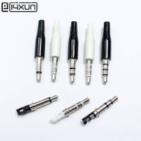 ⊙✟﹍ 10pcs White And Black 3.5mm Stereo Headset Plug 4 Pole 3 Pole 3.5 Audio Plug Jack Adapter Connector For Iphone