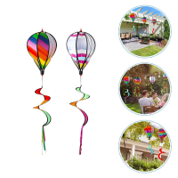 2 Pcs แบนเนอร์ Hot Air บอลลูน Windmill Decors เครื่องประดับของเล่นกลางแจ้ง Playset แขวน Spinners Pvc ตกแต่ง Garden