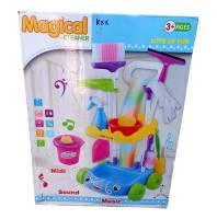 Share ของเล่นเด็ก ชุดทำความสะอาด มีเสียงเพลง มีไฟ ใช้ถ่าน  Magical cleaner สำหรับเด็ก พร้อมอุปกรณ์ สีฟ้า